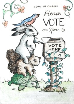 postcard color with text